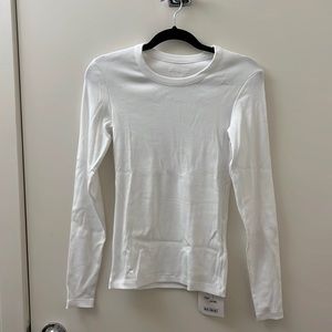 Basic long sleeve white tee.